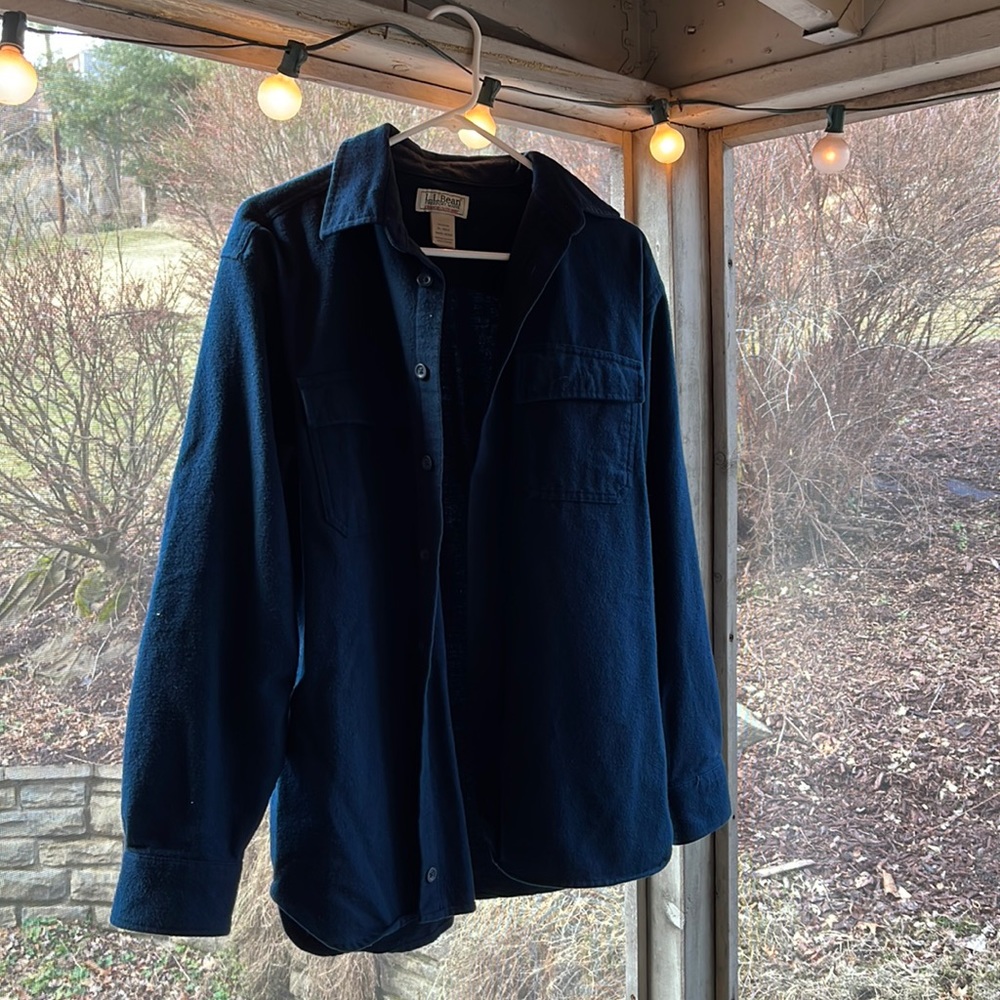 L.L. Bean Navy Blue Shirt Jacket Lightly Worn